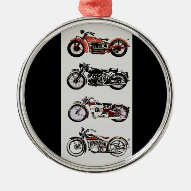Ornement Métallique MOTOCYCLES vintages (Devant)
