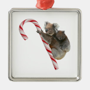 Ornement Métallique Mum and Joey Koala Candy Cane Christmas