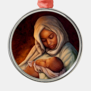 Ornement Métallique Nativité afro-américaine Art de Noël