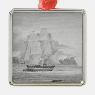 Ornement Métallique Naviguant par la jeune glace, septembre 1824, de