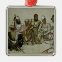 Neuf courtisans et employés du rajah