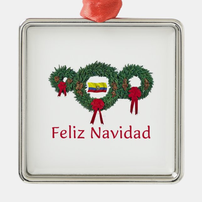 Ornement Métallique Noël 2 de l'Equateur (Devant)
