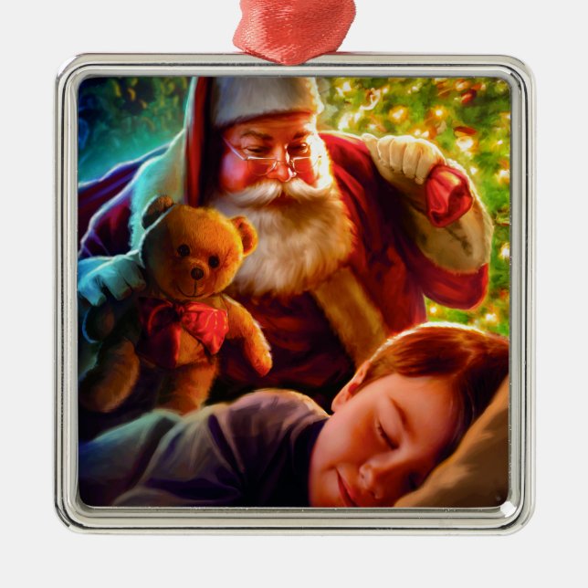 Ornement Métallique Noël de Père Noël (Devant)