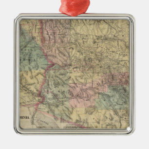 Ornement Métallique Nouvelle carte du territoire de l'Arizona
