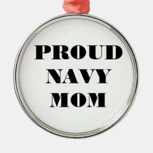 Ornement Métallique Ornament Fière maman marine