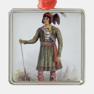 Ornement Métallique Osceola ou "Soleil Levant", un chef de Seminole