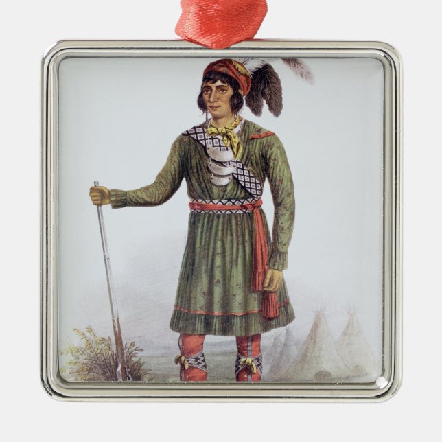 Ornement Métallique Osceola ou "Soleil Levant", un chef de Seminole (Devant)
