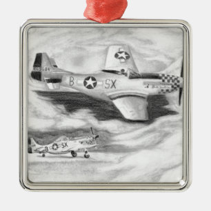 Ornement Métallique (P-51) Mustang