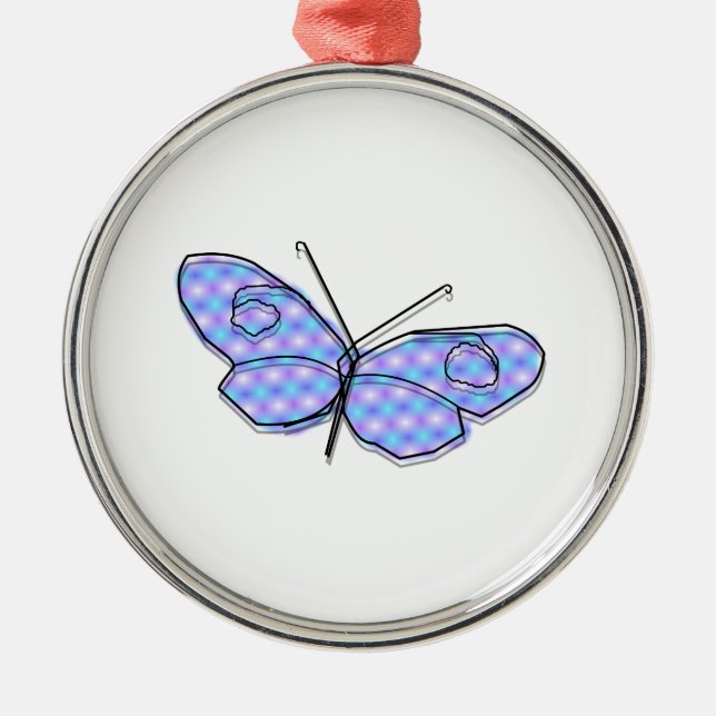 Ornement Métallique Papillon cosmique (Devant)