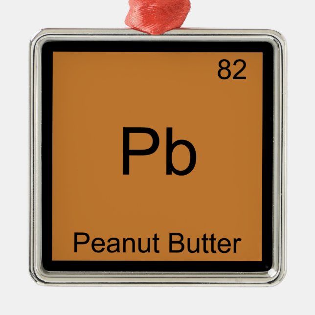 Ornement Métallique Pb - Chimie du beurre d'arachide Symbole de tablea (Devant)