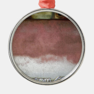 Ornement Métallique personnalisé de luxe rose et blanc