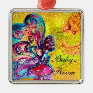 ORNEMENT MÉTALLIQUE PETITE ELF DE CHAMPIGNONS AFFICHETTE DE PORTE