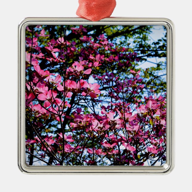 Ornement Métallique Pink flowering Dogwood tree (Devant)