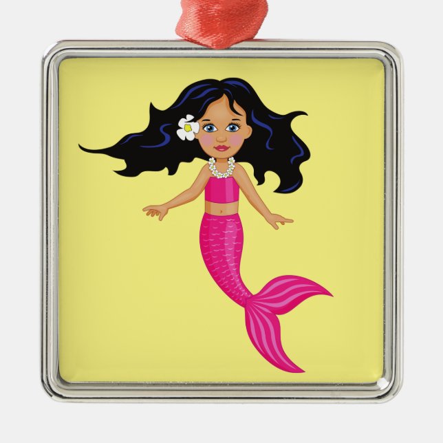 Ornement Métallique Pink Mermaid (Devant)