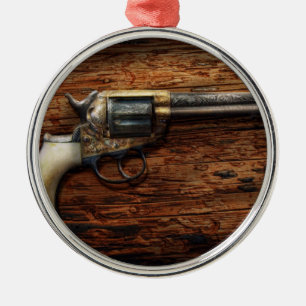 Ornement Métallique Pistolet - Police - Vrai Cran