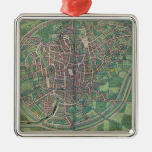 Ornement Métallique Plan de ville de Bruxelles, de 'Terra de Civitates