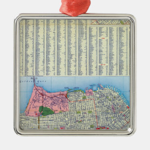 Ornement Métallique Plan de ville de San Francisco