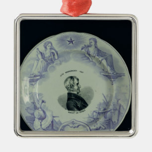 Ornement Métallique Plat avec un portrait d'Alexandre Brongniart