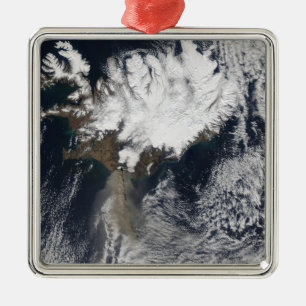 Ornement Métallique Plume de cendre de volcan d'Eyjafjallajokull,