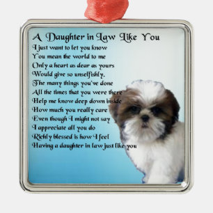 Ornement Métallique Poème de belle-fille - conception de Shih-Tzu