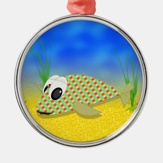 Ornement Métallique Poisson Carton mignon (Devant)