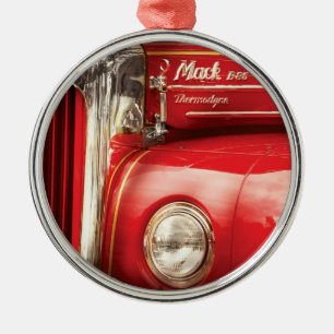 Ornement Métallique Pompier - Un vieux camion de pompiers