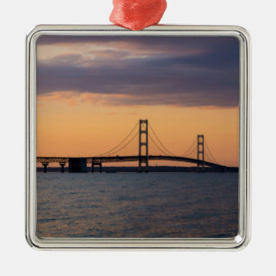 Ornement Métallique Pont Orange Dusk Mackinac