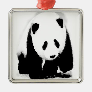 Ornement Métallique Pop Art Baby Panda