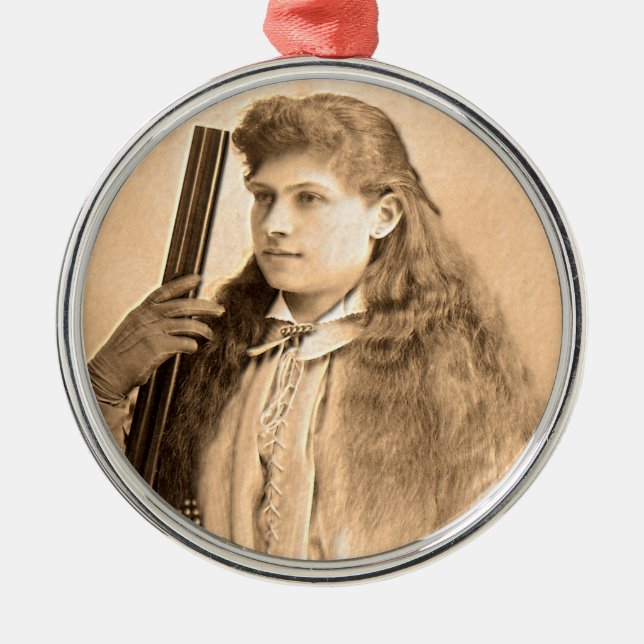Ornement Métallique Portrait d'Annie Oakley (Devant)