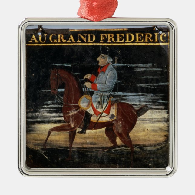Ornement Métallique Poteau indicateur avec Frederick le grand à cheval (Devant)