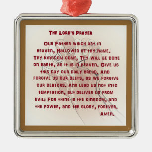 Ornement Métallique Prayer du seigneur