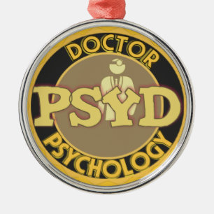 Ornement Métallique PsyD MÉDECIN DE LOGO PSYCHOLOGIQUE PSYCHOLOGUE