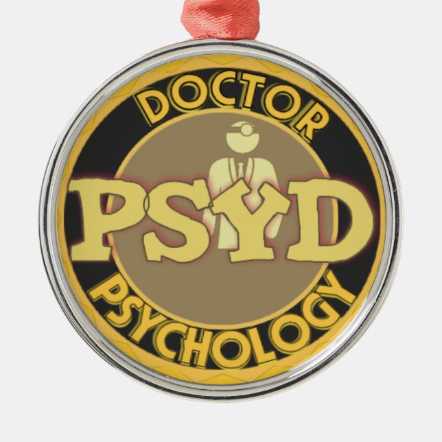 Ornement Métallique PsyD MÉDECIN DE LOGO PSYCHOLOGIQUE PSYCHOLOGUE (Devant)