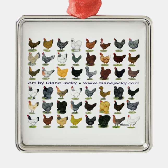 Ornement Métallique Quarante-huit promos de poule (Devant)