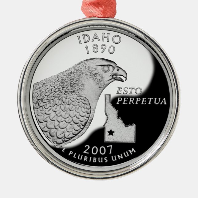 Ornement Métallique Quartier d'État de Faux Idaho (Devant)