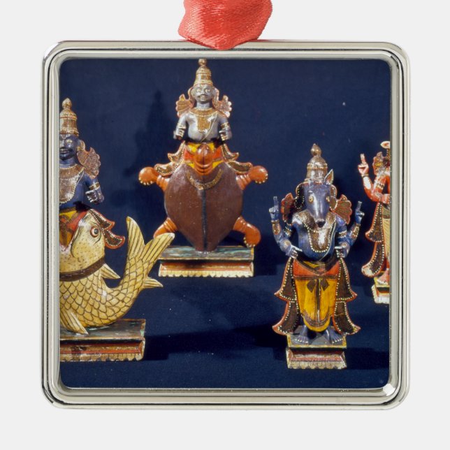 Ornement Métallique Quatre des incarnations de Vishnu (Devant)
