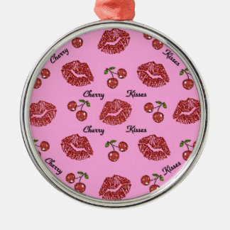 Ornement Métallique RAB Rockabilly Cherry Kisses on Pink