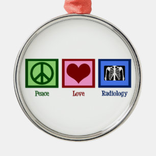 Ornement Métallique Radiologie de l'amour de la paix
