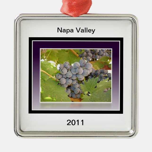 Ornement Métallique Raisins de Napa (Devant)