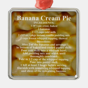 Ornement Métallique Recette de tarte à la crème de banane