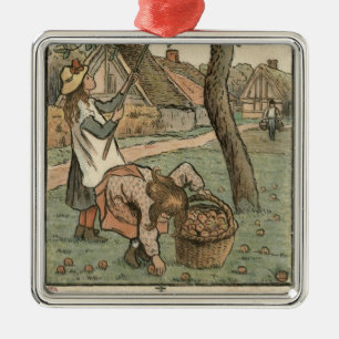 Ornement Métallique Recueillant des pommes, de "DES de Travaux mâche",