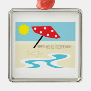 Ornement Métallique Rencontrez-moi à la plage
