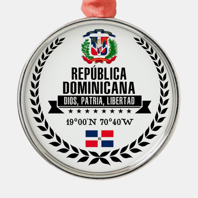 Ornement Métallique République dominicaine (Devant)