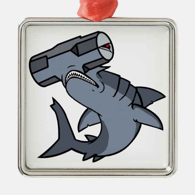 Ornement Métallique Requin principal de marteau de forgeron (Devant)
