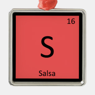 Ornement Métallique S - Chimie des Condiments de Salsa Tableau Périodi