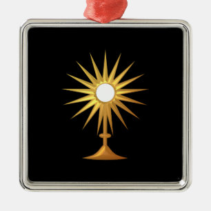 Ornement Métallique Sainte Eucharistie de la Monstrance d'or