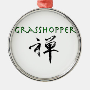 Ornement Métallique Sauterelle avec le symbole de "zen"