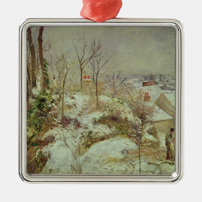 Ornement Métallique Scène de neige (Devant)
