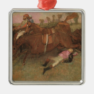 Ornement Métallique Scène d'Edgar Degas   de la course d'obstacles