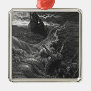 Ornement Métallique Scène 'du givre du Mariner antique
